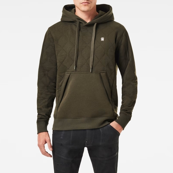 G-Star Other - G-Star Raw Men's Utility Quilted Hoodie Olive Green Relaxed Fit Size Medium